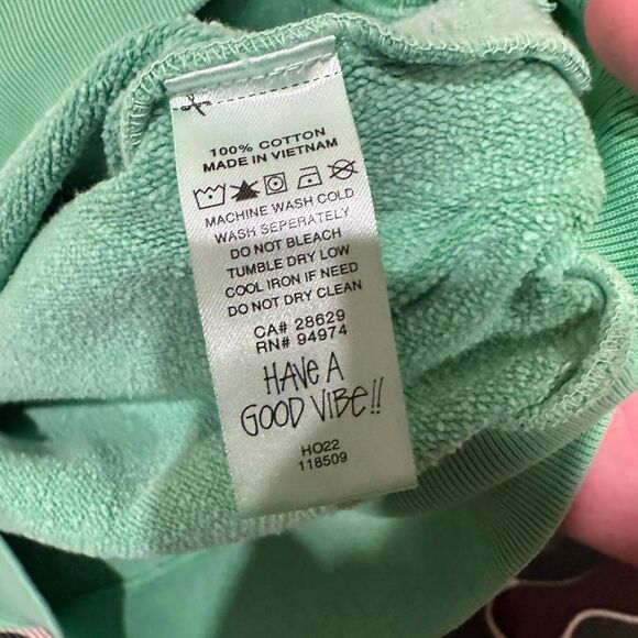 Stüssy green pigment dyed fleece hoodie - Picture 6 of 8